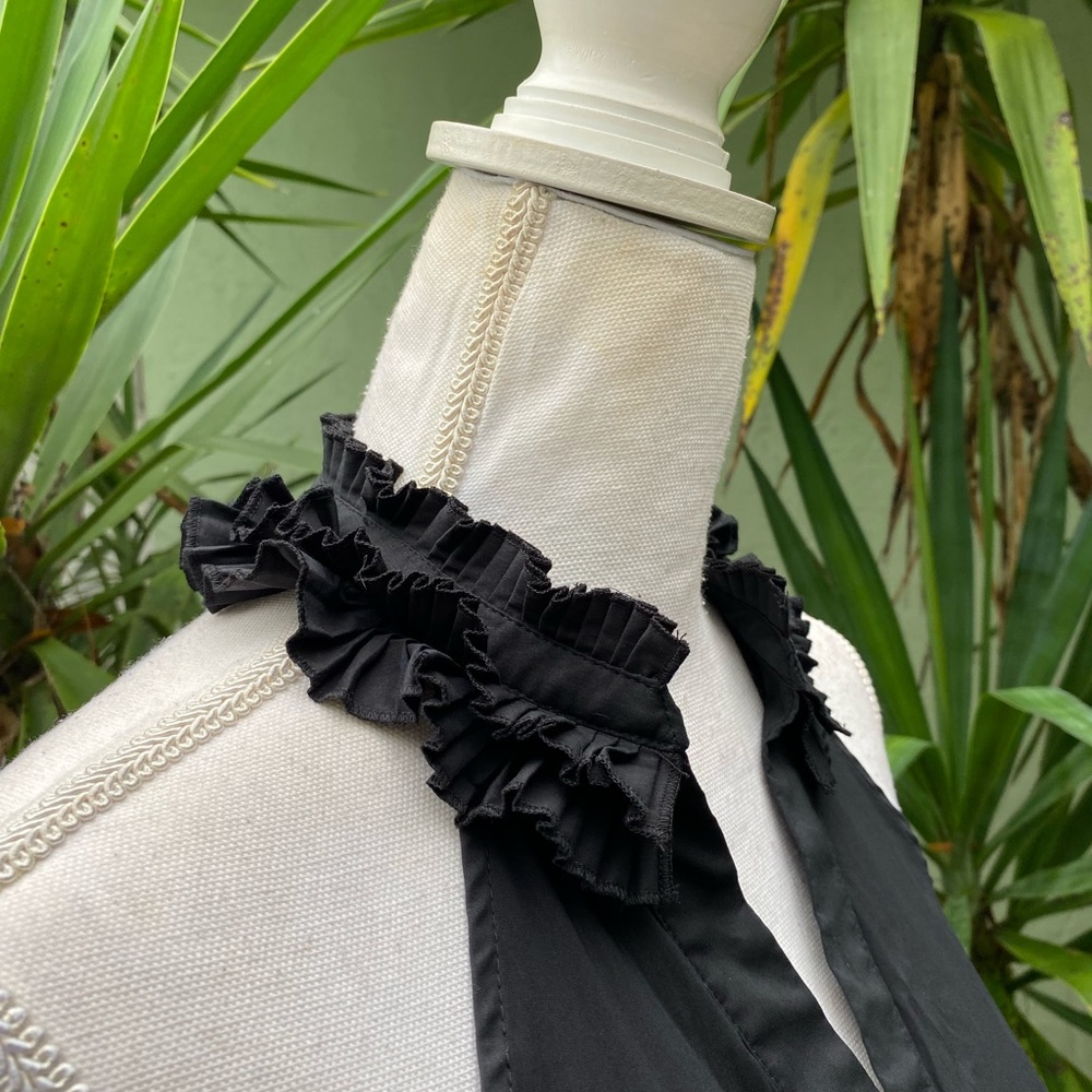 Black Ruffle Button Ruffle  Dress - Picture 8 of 8